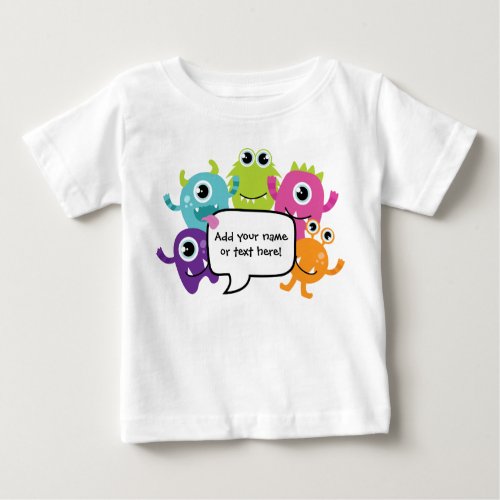 Personalized ShirtRomper _ Little Monster Design Baby T_Shirt