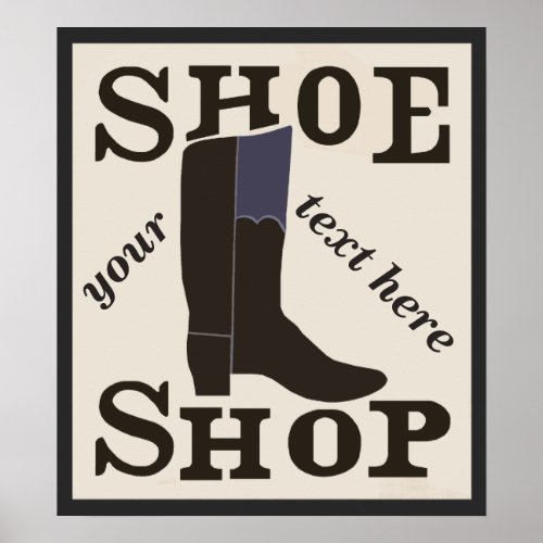 Personalized Shoe Shop Poster
