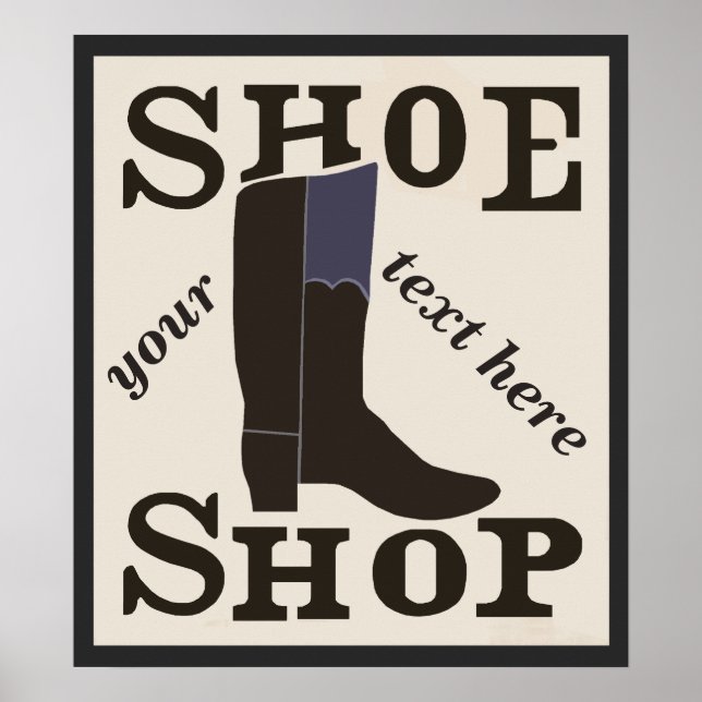 Personalized Shoe Shop Poster (Front)