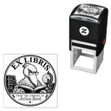 Personalized Shoebill Ex Libris Library Book Stamp