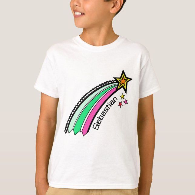 Personalized Shooting Star Space T-Shirt (Front)