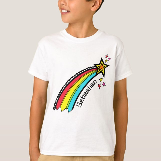 Personalized Shooting Star Space T-Shirt (Front)