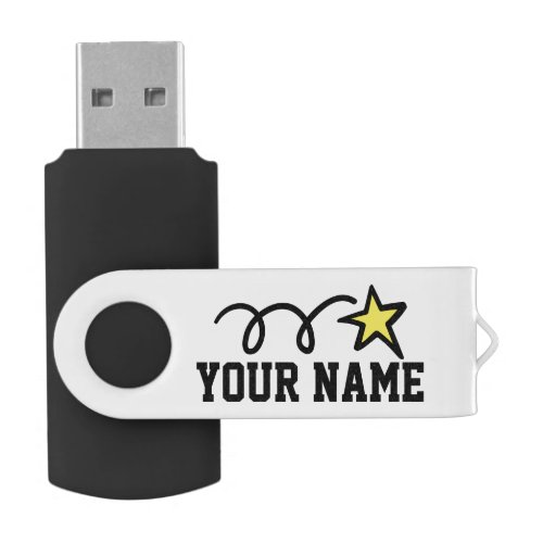 Personalized shooting star USB pen flash drive
