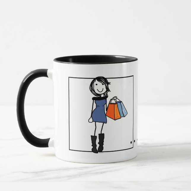 Personalized Shopaholic Coffee Mug (Left)
