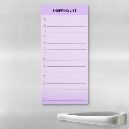 Personalized Shopping List Magnetic Notepad