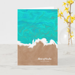 Personalized Shores of Paradise Beach Town Card