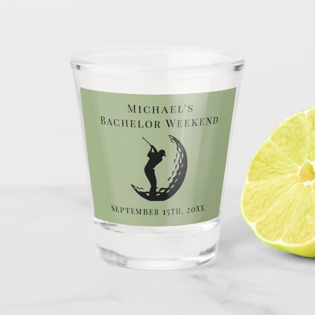 Personalized Shot Glass | Bachelor Golf Weekend (Front)