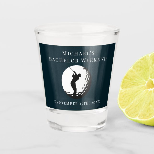 Personalized Shot Glass | Bachelor Golf Weekend (Front)