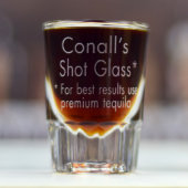 Personalized Shot Glass w/Custom Name & Phrase (Front)