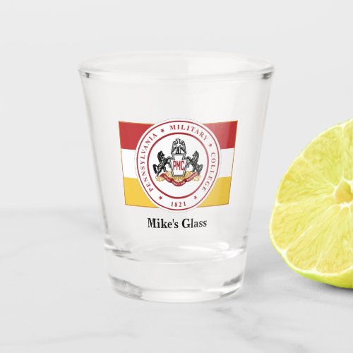PERSONALIZED SHOT GLASS WPMC FLAG