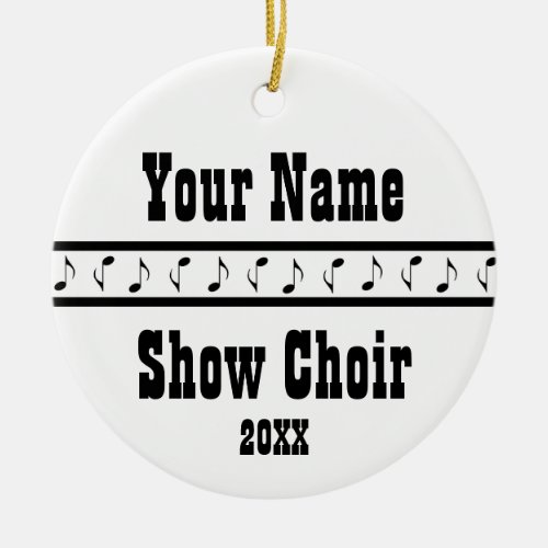 Personalized Show Choir Music Ornament Keepsake