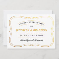 Personalized Shower Advice Cards Bride or New Mom