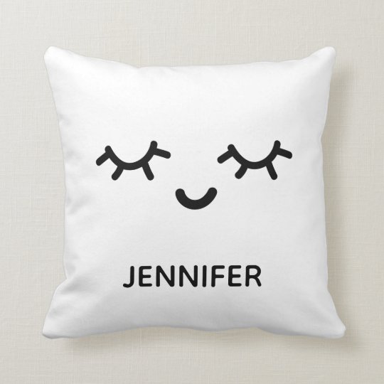 Personalized shut eye cute eyelash pillow