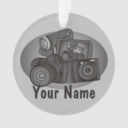 Personalized Shutterbug Photographer Camera Ornament