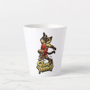 Personalized Siamese Basketball Cat Latte Mug