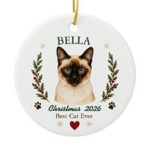 Personalized Siamese Cat Christmas