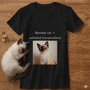 Personalized Siamese Cat Shirt Custom Photo Gift
