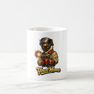 Personalized Siamese Cat Welder Coffee Mug