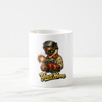 Personalized Siamese Cat Welder Coffee Mug