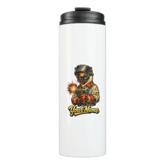 Personalized Siamese Cat Welder Thermal Tumbler