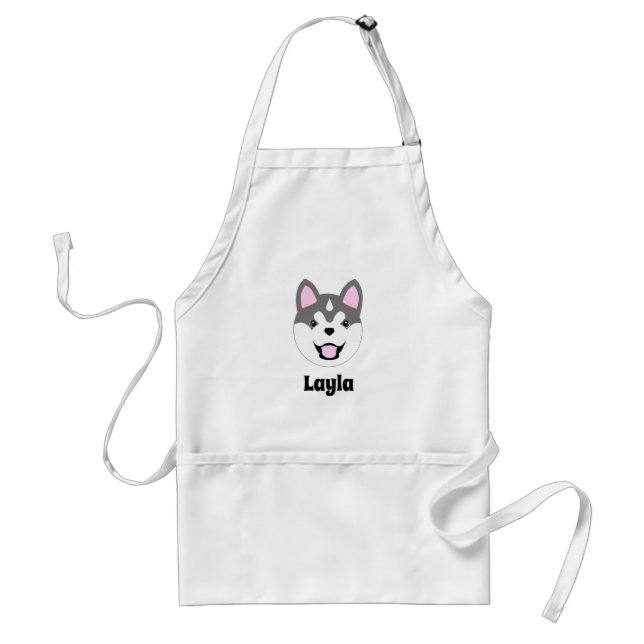 Personalized Siberian Husky Dog Apron (Front)