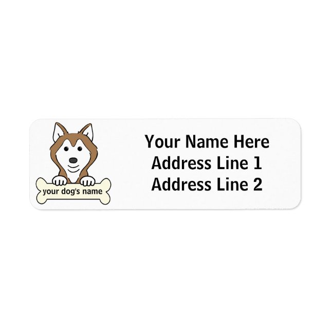 Personalized Siberian Husky Label (Front)