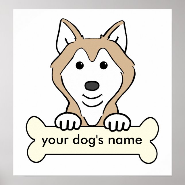 Personalized Siberian Husky Poster (Front)