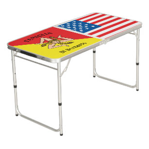 Personalized Sicilian-American Beer Pong Table