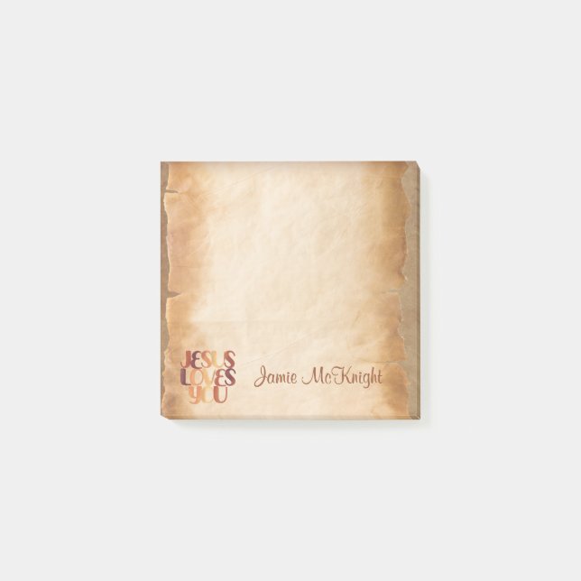 Personalized Side Tab with Name Post-it Notes (Front)