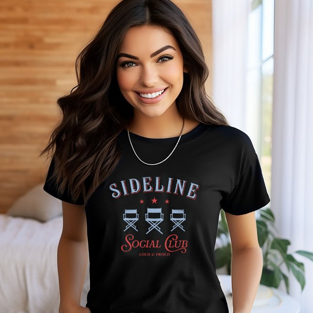 Personalized Sideline Social Club Sports Mom T-Shirt (Creator Uploaded)