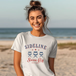 Personalized Sideline Social Club Sports Mom T-Shirt