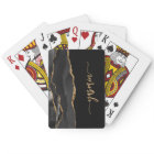 Personalized Signature Black Gold Agate