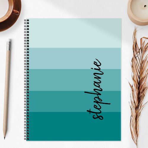 Personalized Signature Color Block Teal 2024 Planner