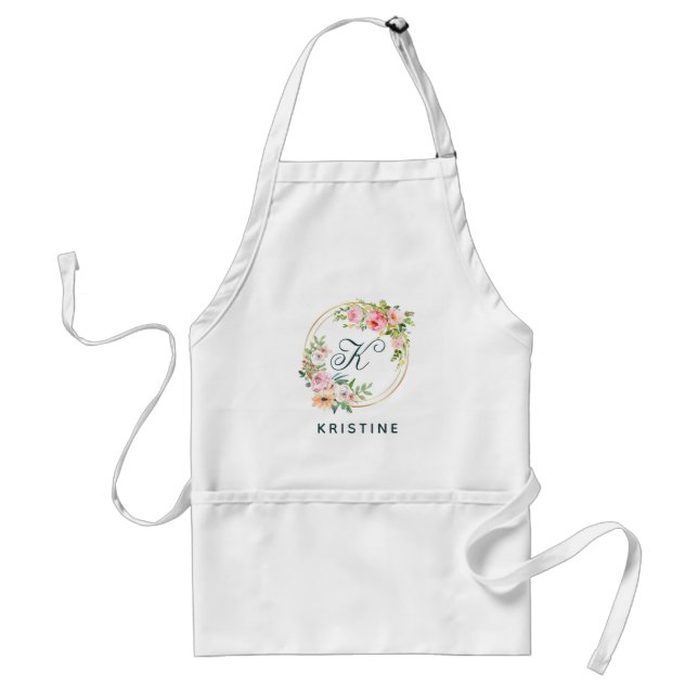 Personalized Signature Monogram Elegance Apron (Front)
