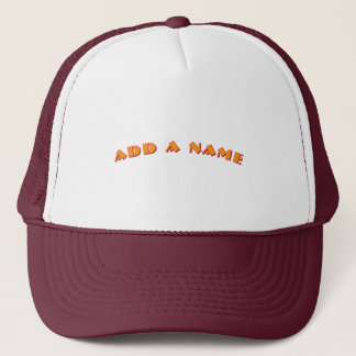 Personalized Signature Name Mesh Tailored Maroon  Trucker Hat