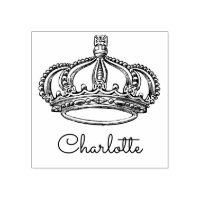 Personalized Signature Name with Vintage Crown Art