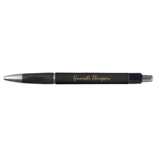 Personalized Signature Script Black  Gold Custom  Pen
