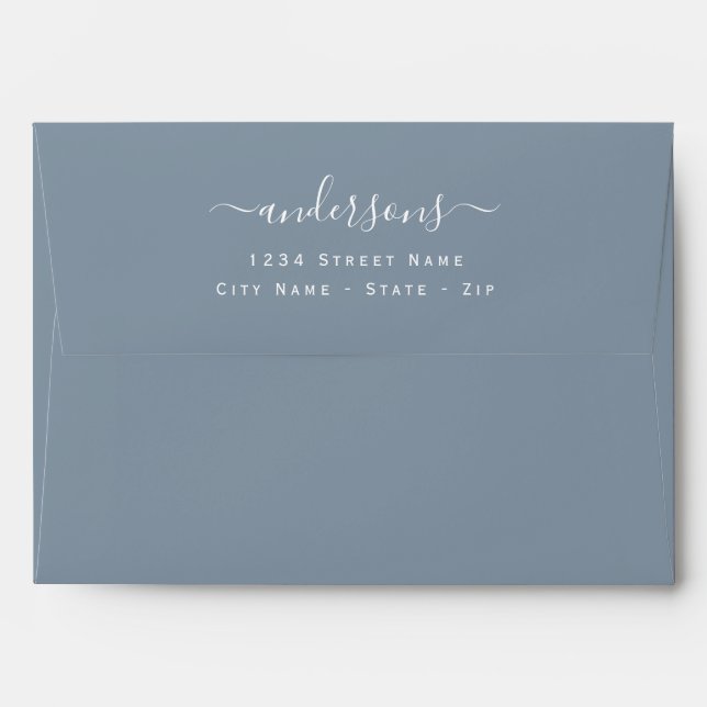 Personalized Signature Script Modern Envelope (Back (Top Flap))