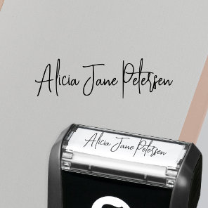 Personalized signature script your name  self-inking stamp