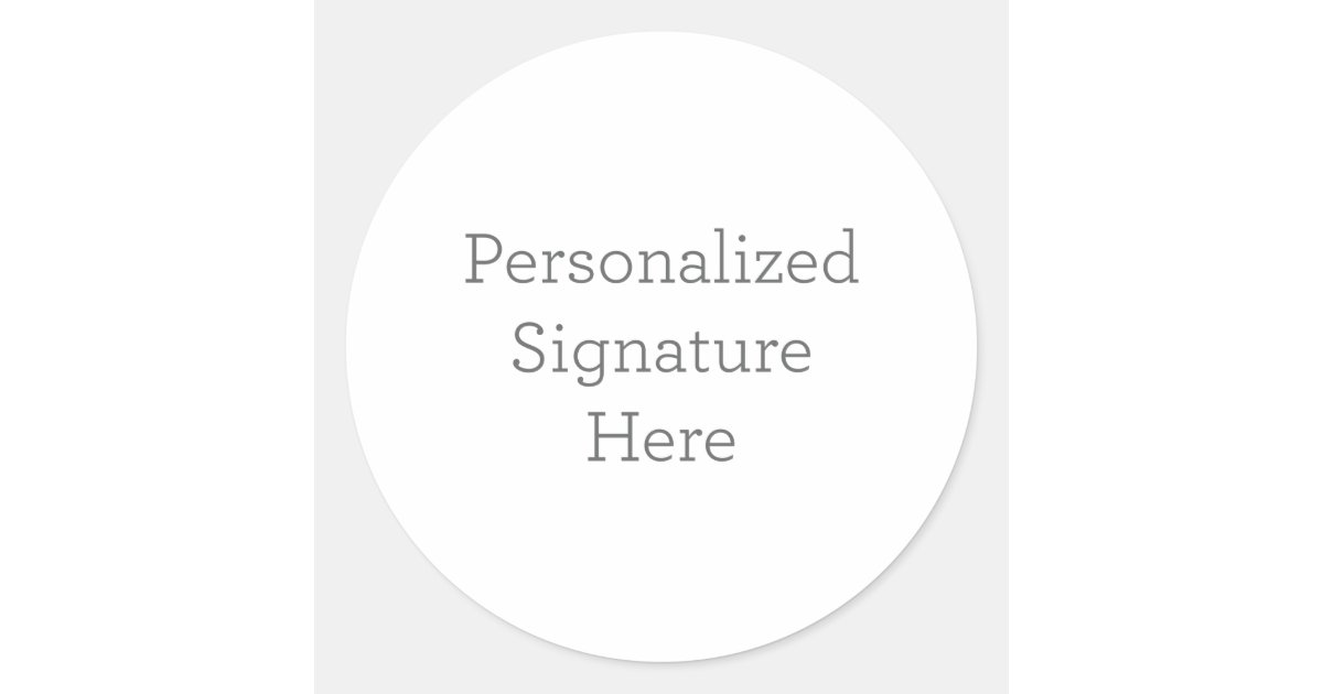 Personalized Signature Sticker | Zazzle