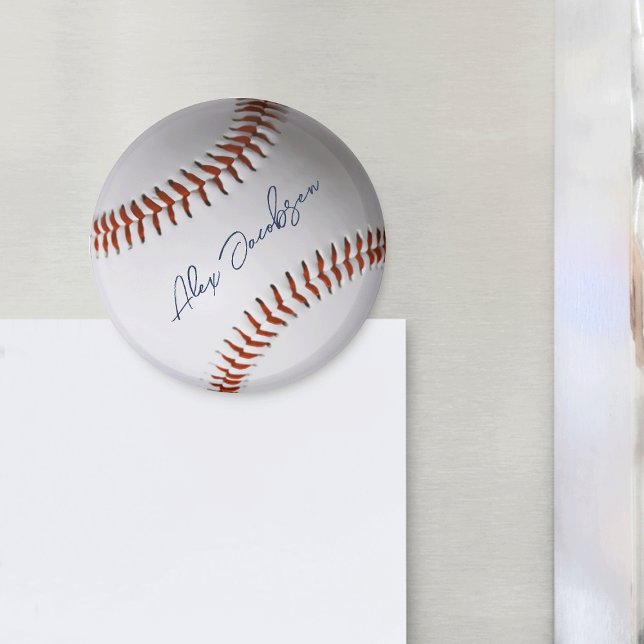 Personalized Signed Baseball Magnet (Creator Uploaded)
