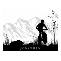 Personalized Silhouette Mountain Bike