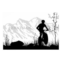 Personalized Silhouette Mountain Bike