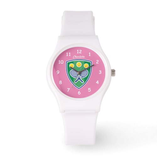 Personalized silicone sports watch for tennis girl