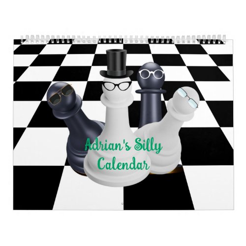 Personalized Silly Chess Calendar