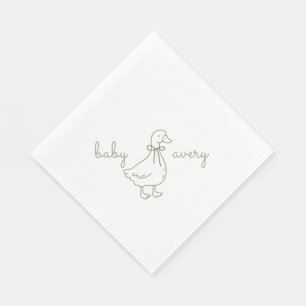 Personalized Silly Goose Baby Shower Baby Shower Napkins