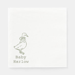 Personalized Silly Goose Baby Shower Napkins