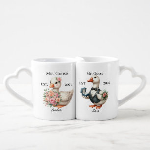 Personalized Silly Goose Couple Mug Set
