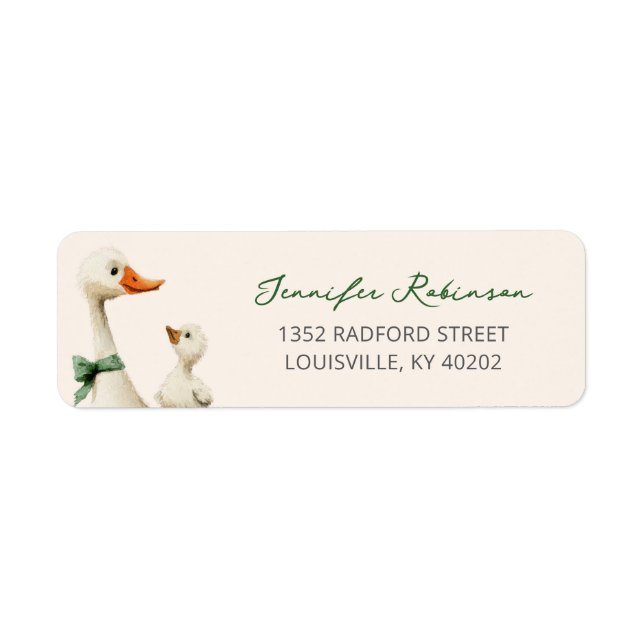 Personalized Silly Goose Return Address Labels (Front)