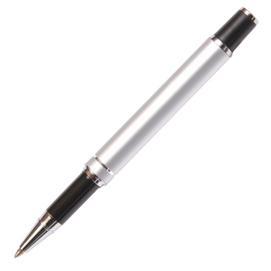 Personalized Silver Aluminum Promo Rollerball Pen (Front)